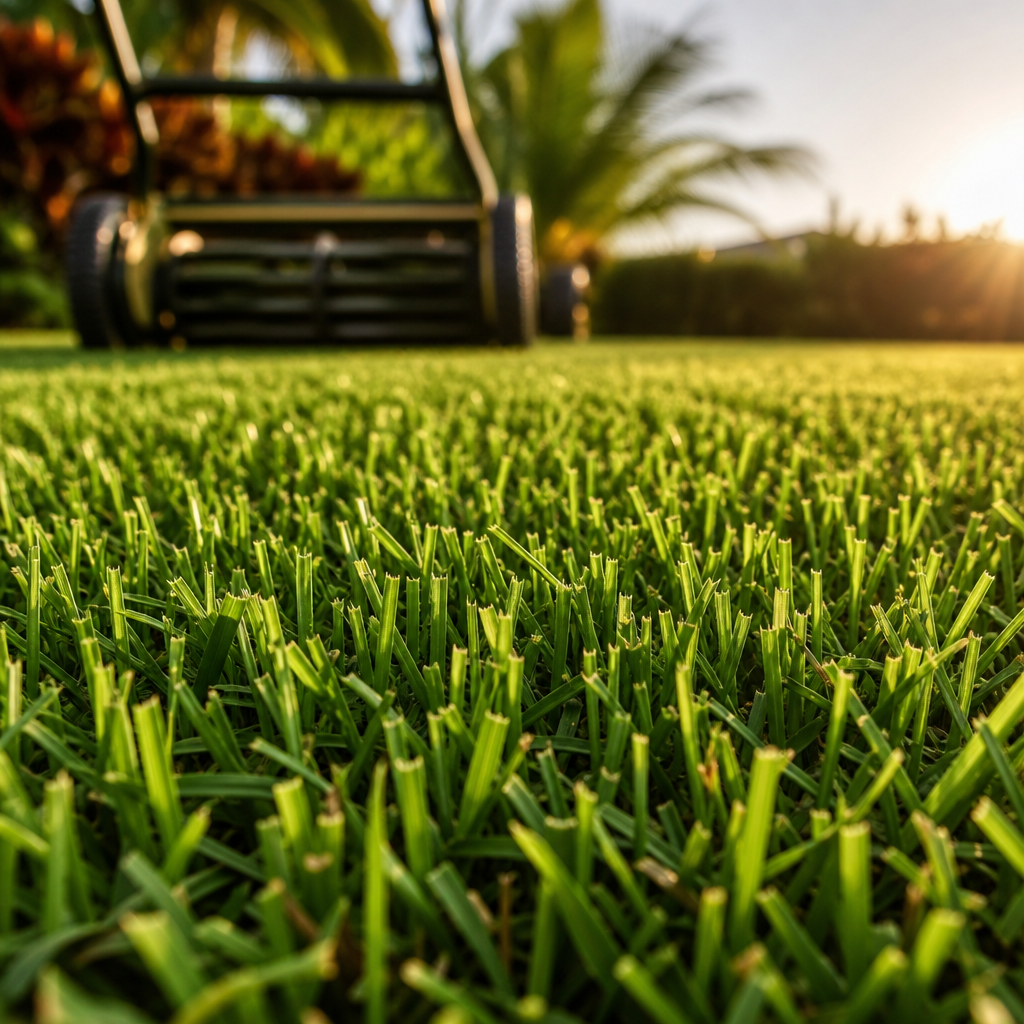 Cancha de grama Bermuda recién escalpada en Nicaragua a 1.5 cm de altura tras la canícula
